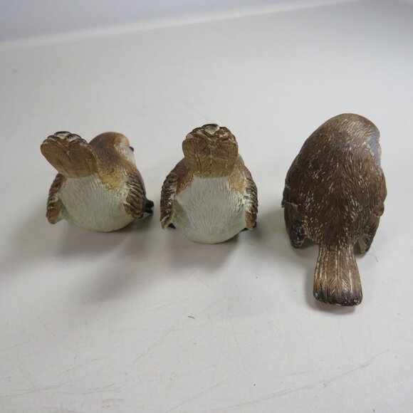 Resin (3) Bird Figurines Brown & Orange (2 are duplicates) - Picture 2 of 13